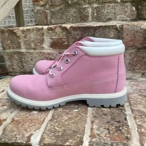 Pink Timbeland Boots 8.5